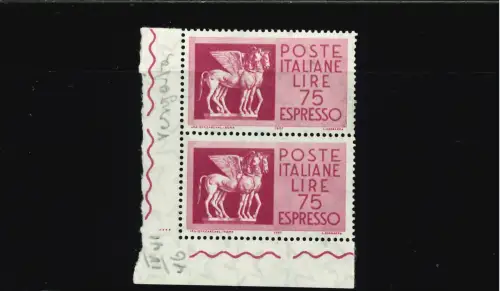 FLÜGELPFERDE 75 L. WEISSER PUNKT ZWISCHEN SCHWANZ UND PFERD POS 41 PAARWEISE MIT NORMALEM LEERPAPIER