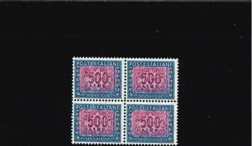 SEGNATASSE 500 L. SEHR GEKNEBTER ROTER DRUCK, VIERTEL