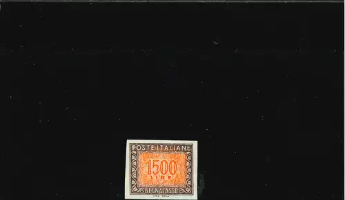 SEGNATASSE 1500 L. UNGEZÄHNT SIGNIERT RAY