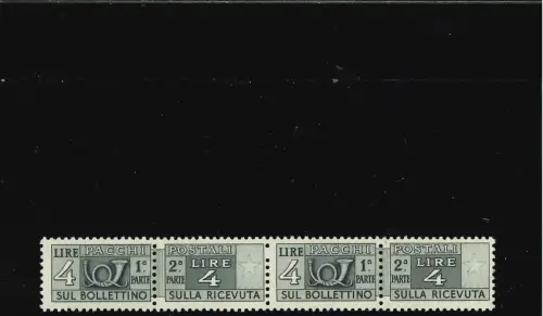 POSTPAKETE 4 L. PAAR MIT ZAHNSPRUNG IN DER MITTE