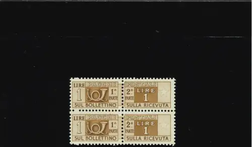 POSTPAKETE 1 L. PAAR VERT. MIT ZAHNSPRUNG