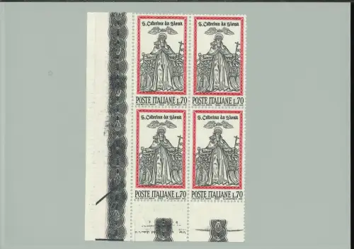 SANTA CATERINA 70 L. QUARTINA POSTE ITALIANE SUL MARGINE