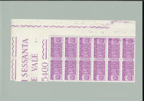 KONZESSION 90 L. VERTIKALER FARBFLECK AUF GRÜNEM STREIFEN. DI 6 A.DI.F.