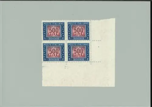 SEGNATASSE 500 L. FREGI DEL FOGLIO IN ALBINO QUARTINA 11 1/4 X 13 1/4