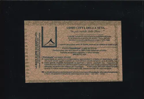 FRANCOBUSTA 5000 L. STARK VERSCHOBENER RÜCKSEITENDRUCK