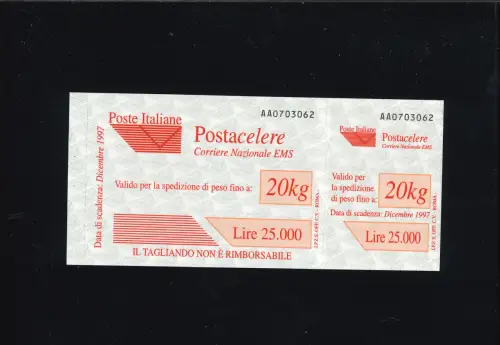 SCHNELLPOST 25000 L. OHNE SICHERHEITSKREUZ