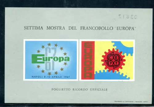 Erinnerungsbogen Europa 1967