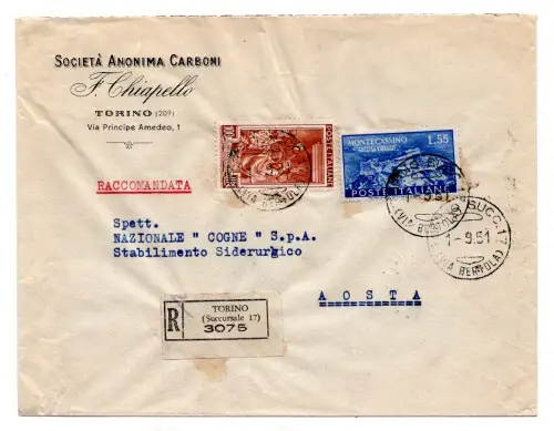 Montecassino L. 55 + Ergänzungen auf Racc. Tarif 4 Häfen