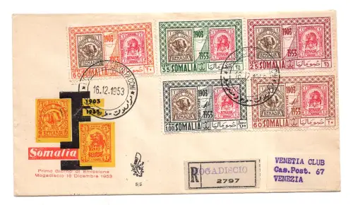 Somalia Afis - 50. Briefmarken Somalia Umschlag Venedig