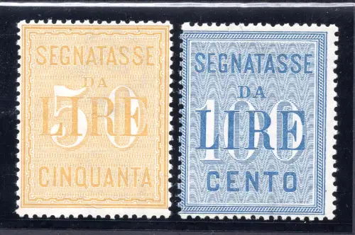 Steuermarken 50 und 100 l. Nr. 31/32 zwei Werte von sehr guter Qualität