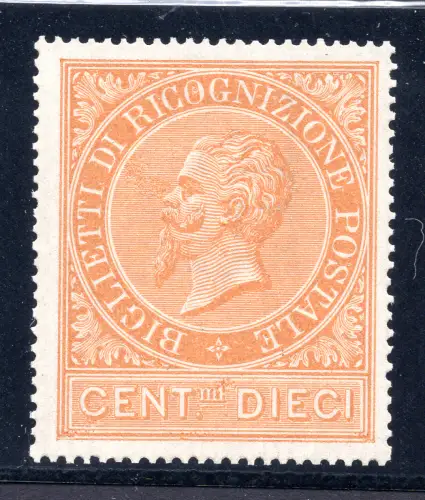 Postanerkennung 10 c. orange Nr. 1