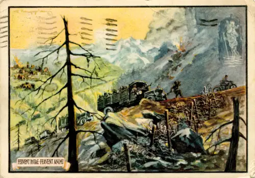 I. Automobilzentrum - Postkarte Fervent Rotae - Fervent Animi