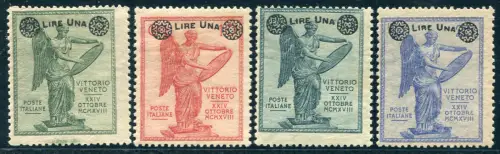 Sieg überdruckt Lire 1 komplette Serie mit guter Zentrierung