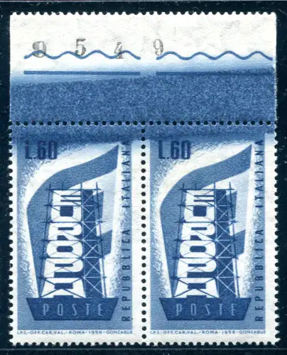 Europa '56 Lire 60 Sorten Farbfleck