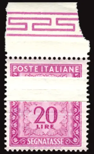 Steuermarken Lire 20 Rad Vielfalt breite Falte