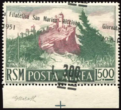 P.A. Philatelistischer Tag 300 l. auf 500 Sorten Schrägaufdruck