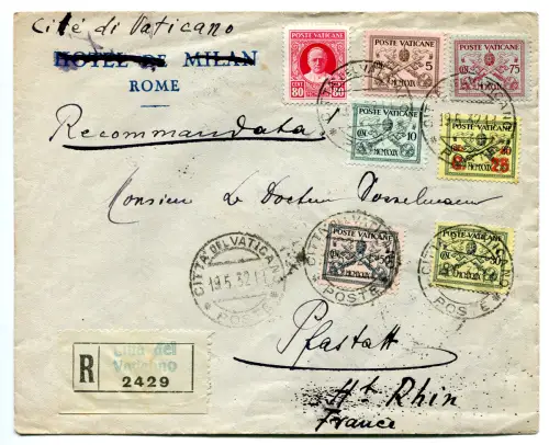 Cent. 25 von 30 auf Umschlag Racc. für Frankreich