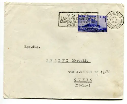 Triest A - Ara Pacis isoliert auf Tarifumschlag