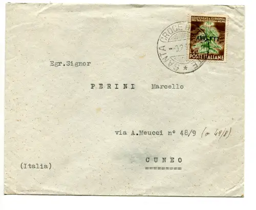 Triest A - Autosalon isoliert auf Tarifumschlag