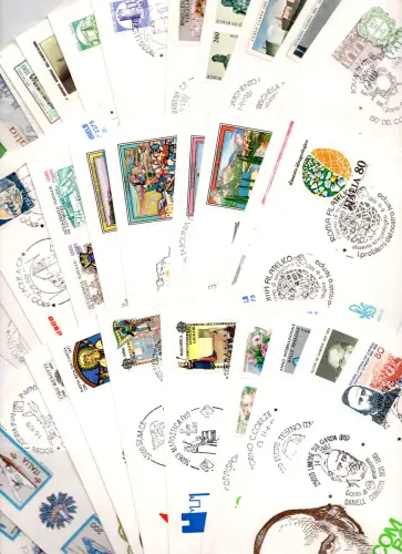 Italien 1981 kompletter Jahrgang auf Umschlag FDC Venetia