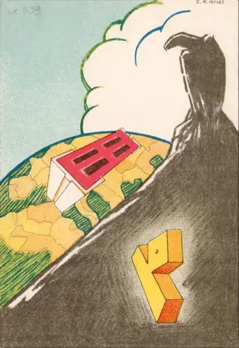 MAK TT 100 - Postkarte Akademie der Luftfahrt Zeichner C. A. Arias -