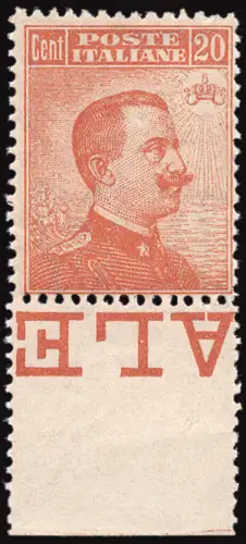 Michetti Cent. 20 verschiedene filigrane Buchstaben