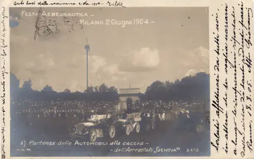 1904 Mailand Luftwaffefest - Fotokarte