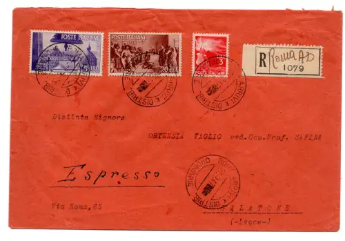 Advent Lire 20 + Ergänzung auf Umschlag Racc. exp