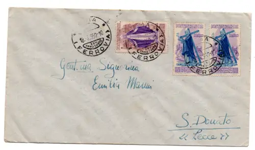 S. Caterina Lire 10 + Ergänzungen auf Umschlag