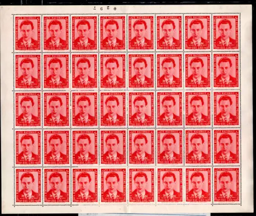 Leutnant - Für politische Opfer Greppi Lire 2 Ganzblatt - MNH