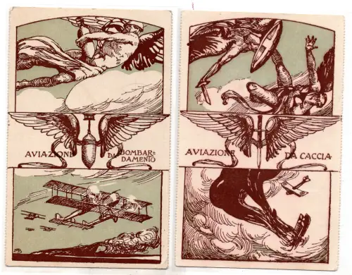 Bomben- und Jagdluftfahrt – zwei schöne Postkarten