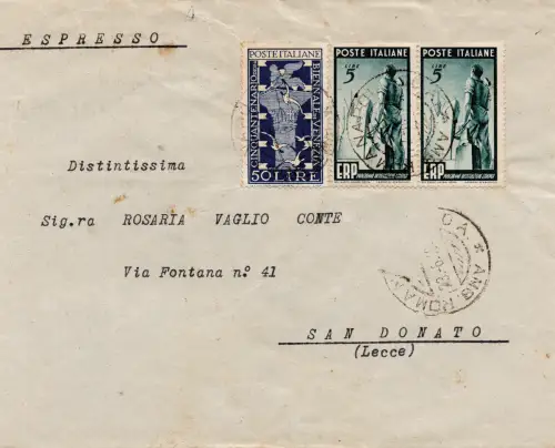 ERP Lire 5 zwei Exemplare auf Exp-Umschlag.