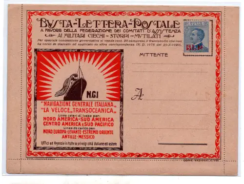 Nazionale 1-10 Navazione Italiana - B.L.P (gelber Karton) 3