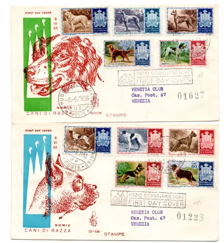 San Marino - Rassehunde auf FDC Venedig