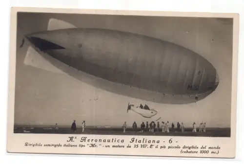 Italienisches Luftschiff Mr Fotokarte