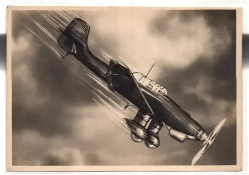 Eindecker aus geschlagener Monochrom-Karte – echte Fotografie