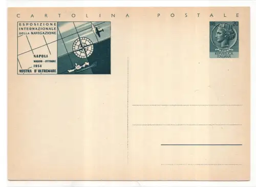 Postkarte Lire 20 Überseeausstellung Nr. C 159 neu