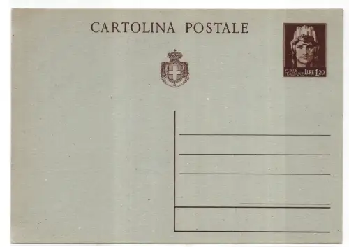 Postkarte Lire 1,20 Turrita Nr. C 124 neu