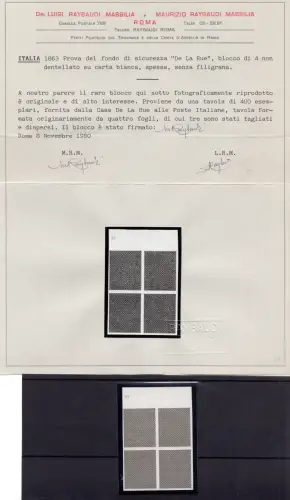 De la Rue - Sicherheitsbodenprüfung, Viererblock