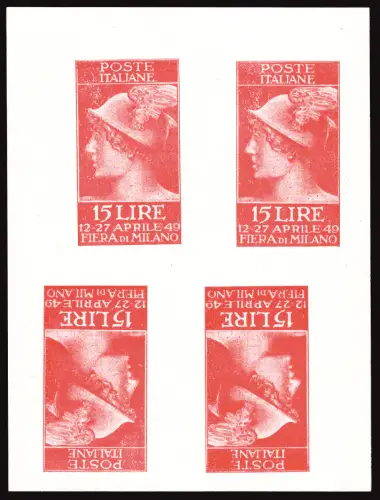 Fiera di Milano - Blatt mit vier Quecksilberproben