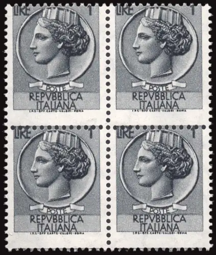 Syrakus Lire 1 Sorte verschobene horizontale Verzahnung