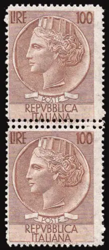 Syrakus Lire 100 Sterne Sorte Doppelzahnung