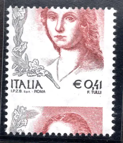 Frau in der Kunst Euro 0,41 Sorte verschobene horizontale Verzahnung