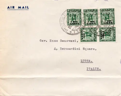 Libyen Unabhängiges Königreich - Ausgabe Tripolitanien Ritter auf Umschlag