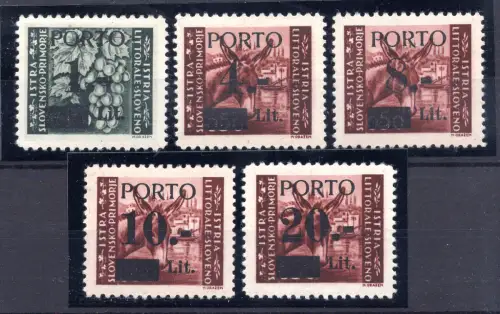 Istrien Slowenische Küste Steuermarken Hafen Nr. 1/5 Linguellato