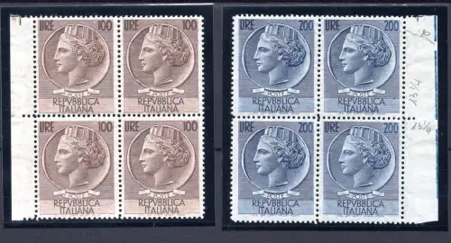 Syrakus Lire 100 und 200 Nr. Serie 747/748 im Viertel