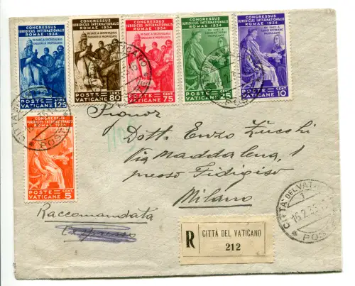 Juristische komplette Serie auf Einschreiben für Mailand