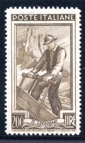 Arbeit Lire 200 filigran in Position SA 13,1/4 x 14,1/4