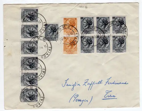 Syrakus 1 Lira zehn Exemplare + Ergänzung auf Umschlag für Trevi