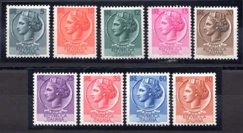 Syrakus Rad Serie Nr. 710/718 MNH